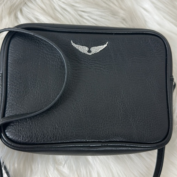 Zadig & Voltaire Black Wing Camera Bag Crossbody Purse NWT - Picture 5 of 14